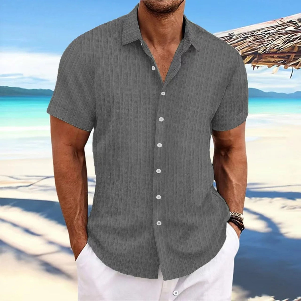Elegante camicia a maniche corte
