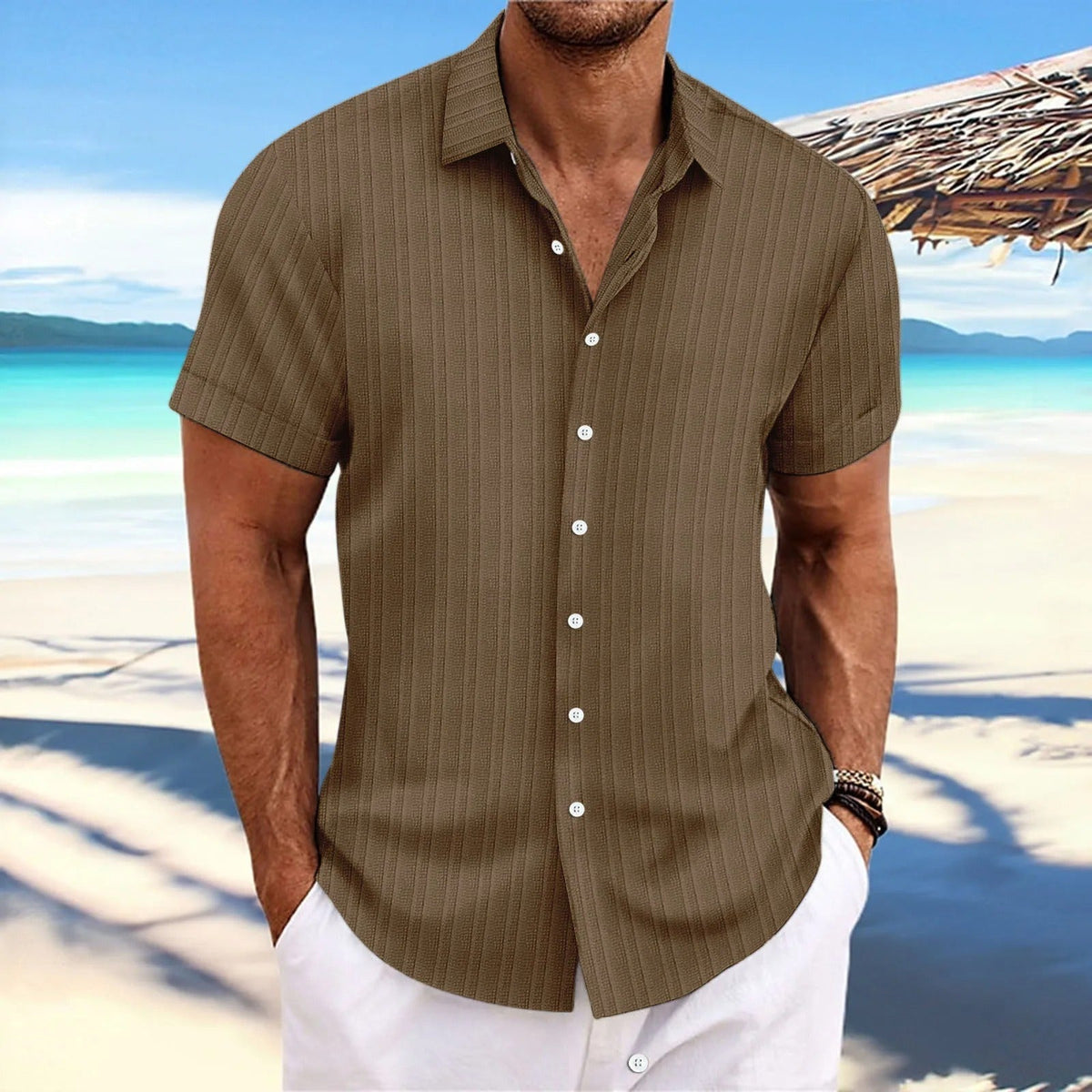 Elegante camicia a maniche corte