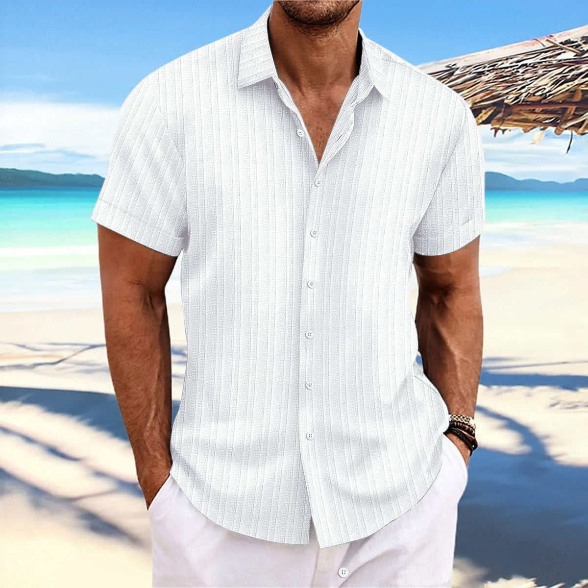 Elegante camicia a maniche corte