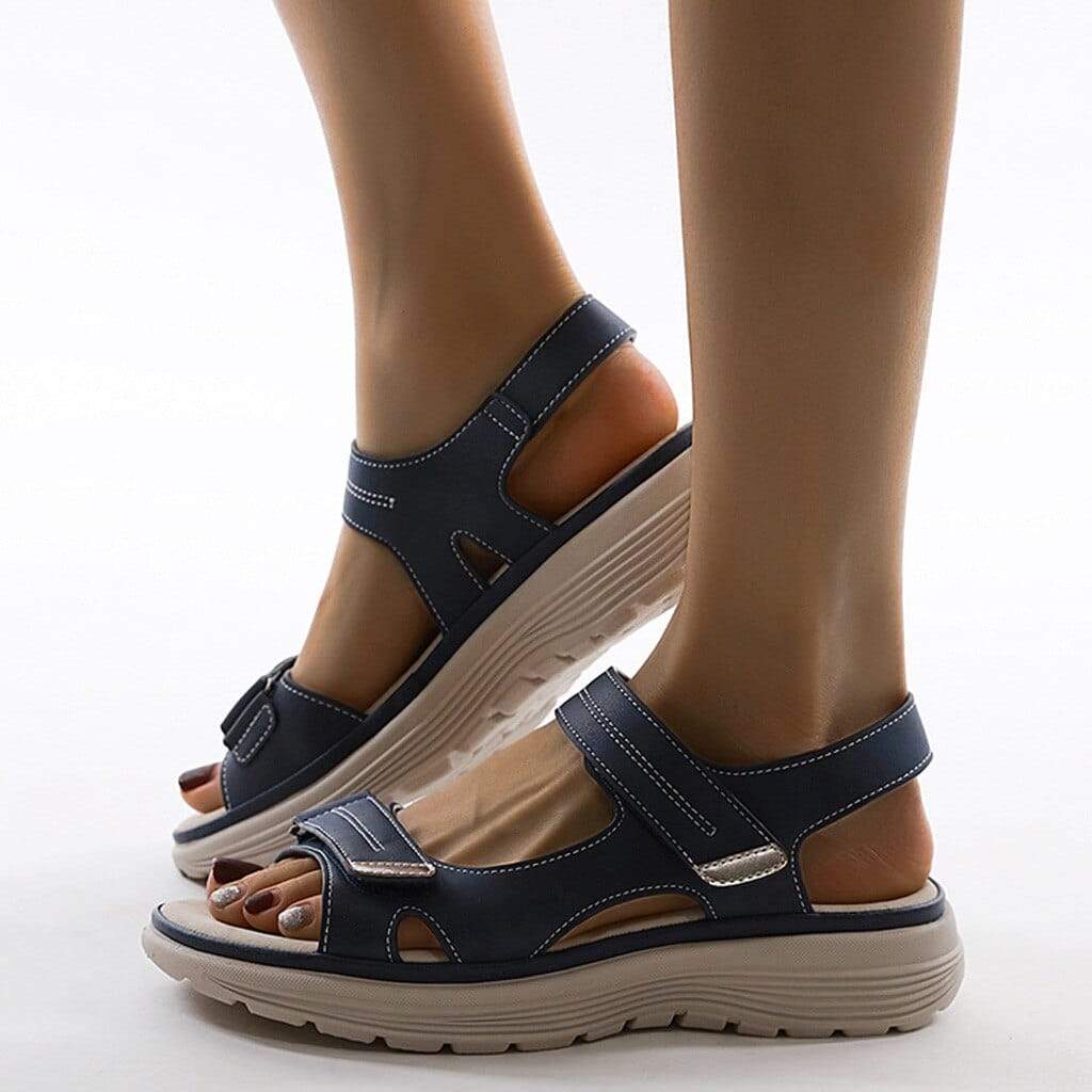 Drune Damen Komfort-Sandalen mit verstellbaren Riemen und Profilsohle